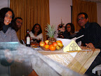 Valéria, Clício, Tina, Flora e Luciano - Ceia de Ano Novo (na casa de Clício e Tina) - 31/12/08