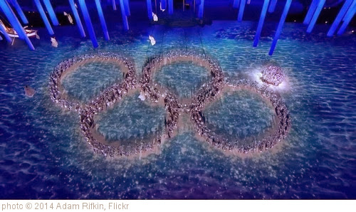 'Russia Olympic Rings closing ceremonies Sochi 2014' photo (c) 2014, Adam Rifkin - license: http://creativecommons.org/licenses/by/2.0/