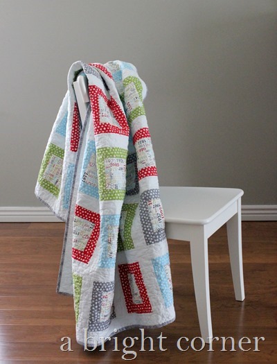 fun and bright throw quilt