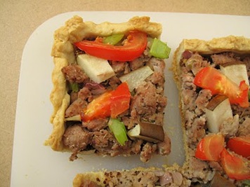 Sausage, Pear and Mustard Tart Sausage, Pear and Mustard Tart