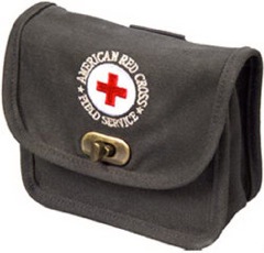 This is a vintage style personal first-aid kit also from the Red Cross. It contains enough supplies for one person. Great for trips. This is a vintage style personal first-aid kit also from the Red Cross. It contains enough supplies for one person. Great for trips.