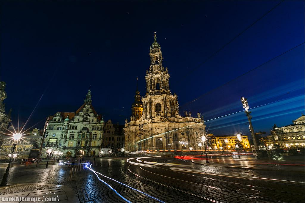 Евротур. Огни ночного Дрездена