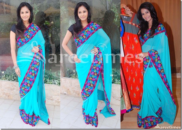 Blue_Designer_Georgette_Saree