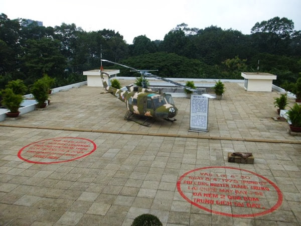 Roof of the reunification palace Saigon