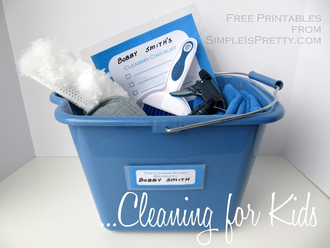 Cleaning for Kids Bucket Full