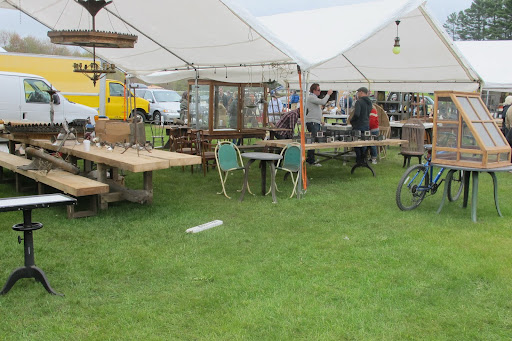 The thick-planked table on the left caught our eye.