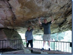 8716 Lookout Mountain, Georgia - Rock City, Rock City Gardens Enchanted Trail - Peter and Bill at Balanced Rock