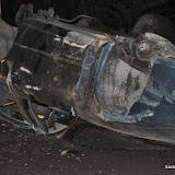 Sacramento, CA | An accident occured on Highway 99 on the 12th Ave. Off-ramp. A vehicle left the roadway and drove up the embankment on the side of the 12th street offramp and landed on it's roof. Remarkably, the occupant(s) escaped and were nowhere to be found when California Highway Patrol Arrived. News_101016_VehicleRollOver_Hwy99at12thOffRamp