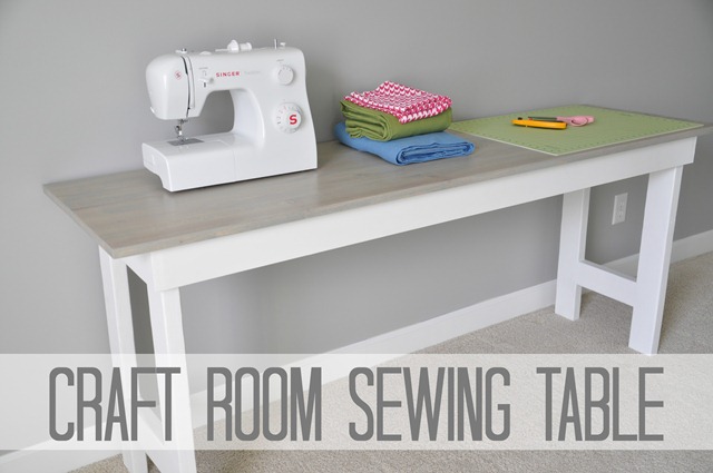 DIY Craft Room Table Sewing Table