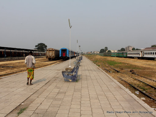 Une vue intérieure  de la gare centrale de la SNCC à Kinshasa. Radio Okapi/ Ph. John Bompengo