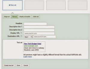 Write your adwords advert