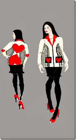 front and back febuary coat illustration view 2 with tights front and back febuary coat illustration view 2 with tights