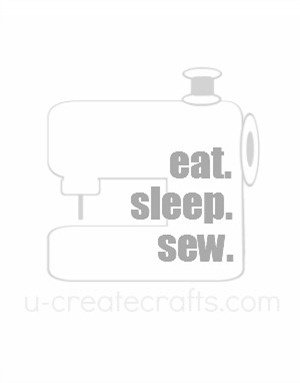 Free Printable Eat. Sleep. Sew. {gray}