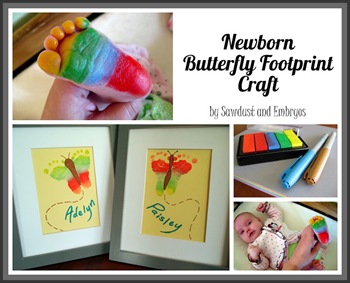 Butterfly Footprint Craft {Sawdust and Embryos}