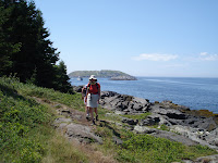On the trail on Monhegan Island.