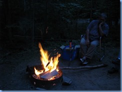 7231 Restoule Provincial Park - Peter at campfire
