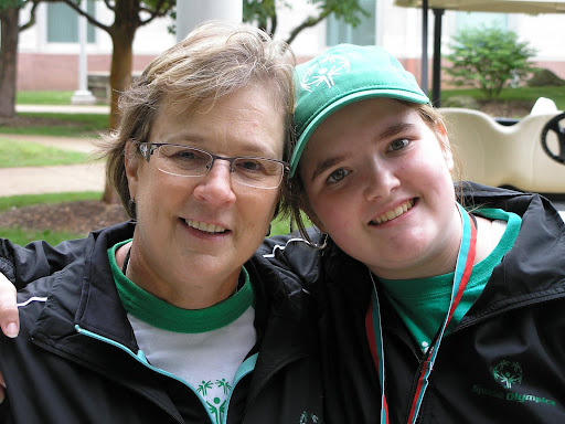 Special Olympics participant Sierra Simmons and her coach Bridgete Rebori.
(Photo credit: Jeremy Shreckhise)