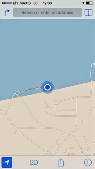 IMG_6712.jpg Apple maps thinks Mukah Airport is in the sea