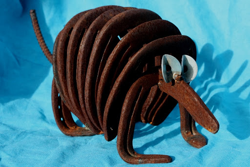 welded horseshoe art. Horse - Horseshoe Art