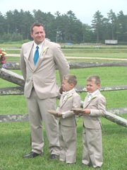 Kellys wedding 6.29.2013  best man and twins2