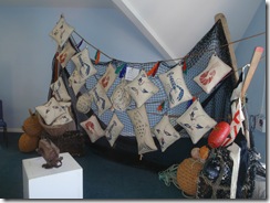 Caroline Cleave - fish cushions representing a sustainable catch