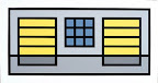 dock 3, 1999, acrylic on canvas, 18 x 34 in.