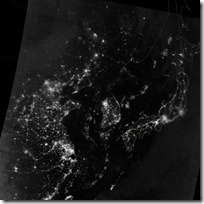 foto bumi malam hari dari nasa - semenanjung korea