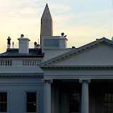 Shooters on the roof of the White House (in the background, there is the Washington Monument)