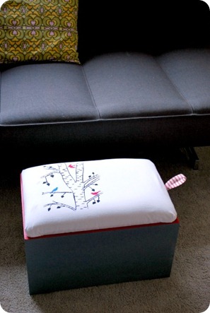 ScreenPrintedStorageOttoman