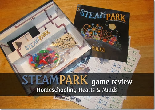 Steam Park, a beautiful game of strategy and resource management---review @Homeschooling Hearts & Minds