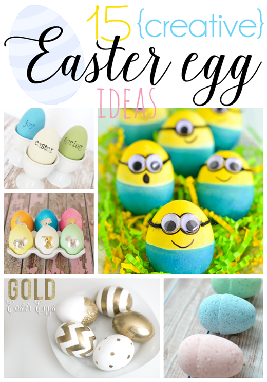 15 Creative Easter Egg Ideas at GingerSnapCrafts.com #Easter #eggs #linkparty #features