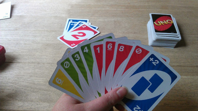 Uno giver os meget hygge og mange grin sammen, når bare vi kan blive enige om reglerne. Uno giver os meget hygge og mange grin sammen, når bare vi kan blive enige om reglerne.