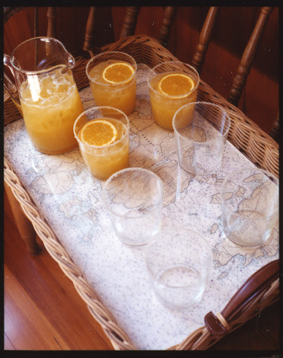 The bottom of this tray was made with inexpensive nautical charts from a boating supply store. (Martha Stewart Living, June 2007) The bottom of this tray was made with inexpensive nautical charts from a boating supply store. (Martha Stewart Living, June 2007)