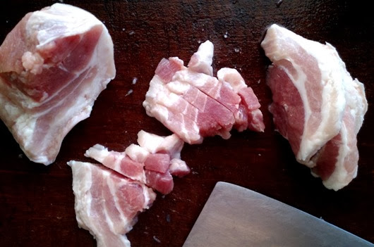 Fried Prawn Hokkien Mee - Pork Belly, sliced 