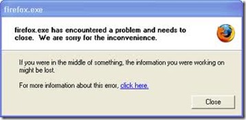 Firefox-exe has encountered a problem
