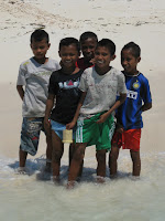 Kids on island off Nemberala