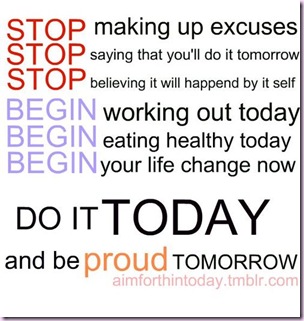 stop excuses