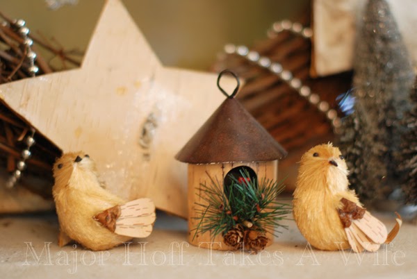 Christmas Birds with house and pinecones.jpg Christmas Birds with house and pinecones
