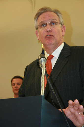 Governor Jay Nixon explains the five bills signed into law and their subsequent impact and importance to Missourians. (photo credit: James Mulvenon)