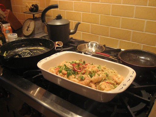 Ellen's dish on the stove, ready to be served.