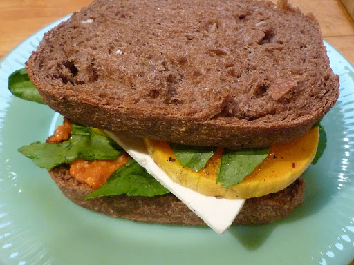 Roasted Butternut Squash & Ricotta Salata Sandwich