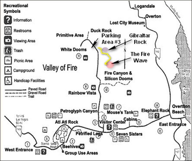 MAP-Valley of Fire State Park