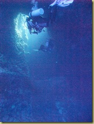 Ascending through cave