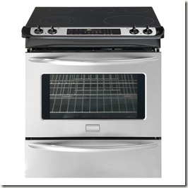 Slide in electric range