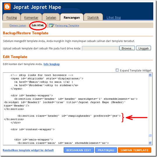 kode HTML header3 kode HTML header3