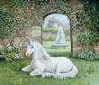 White Unicorn In The Garden