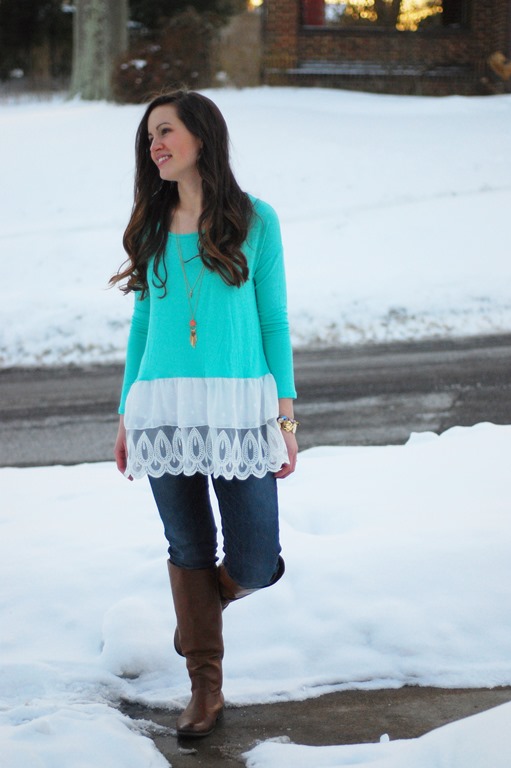 Lace Tunic & Jeans