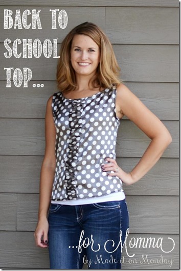 Back to School Top for Momma @ made it on monday