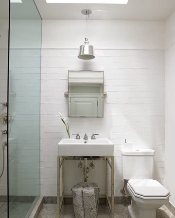 Eric Pike's bathroom is all about simplicity and clean lines.