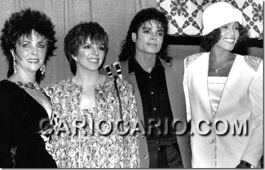 Elizabeth Taylor, Liza Minelli, Michael Jackson e Whitney Houston